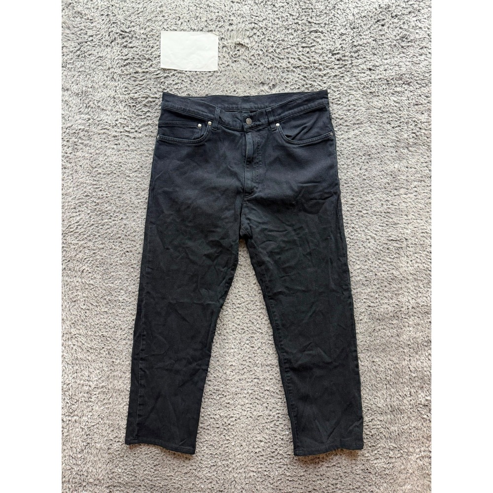 Zegna Sport 315 Slim Fit Straight Denim Jeans Black Dark Wash Mens Size 35 x 27